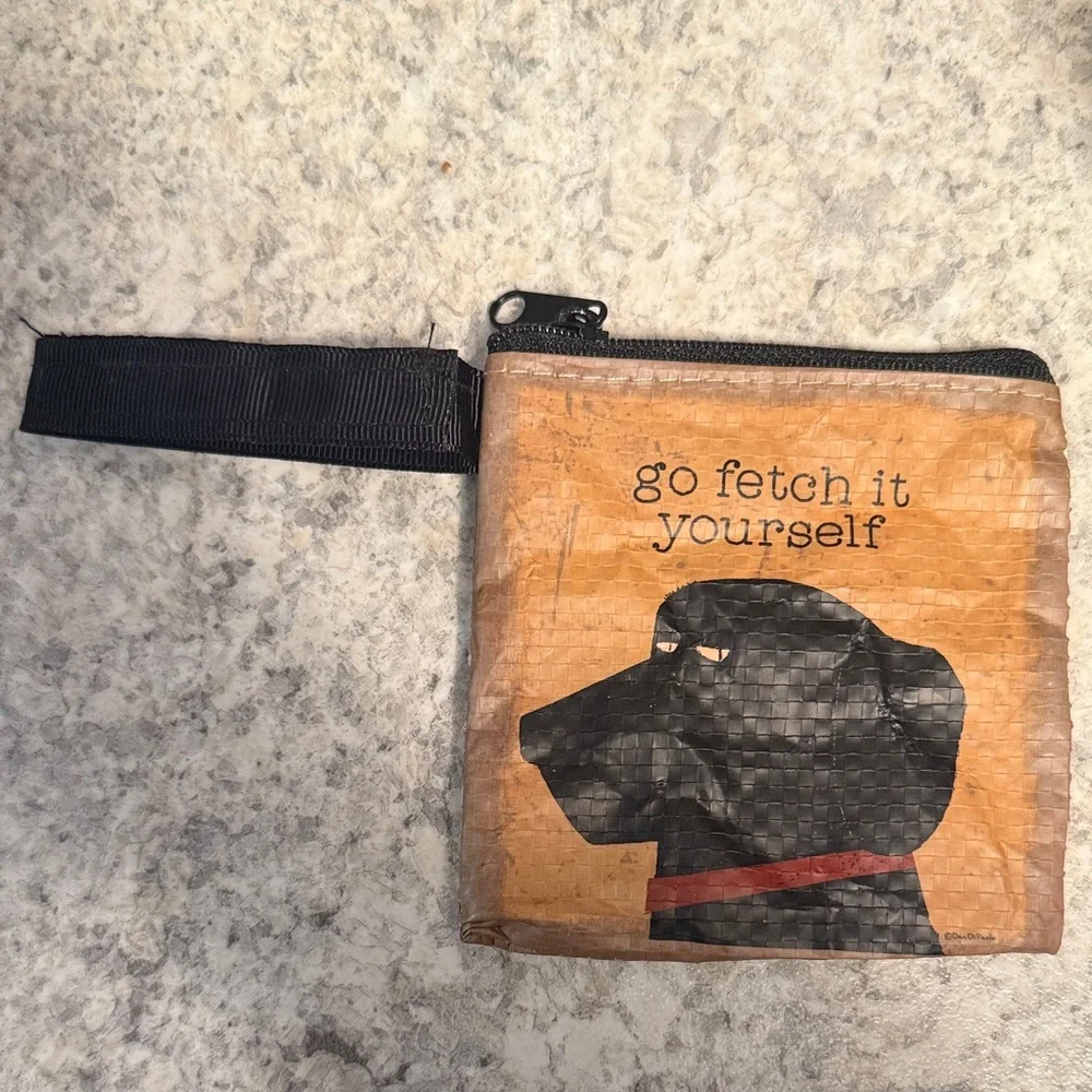 Dog Waste Bag Holder with Black Strap